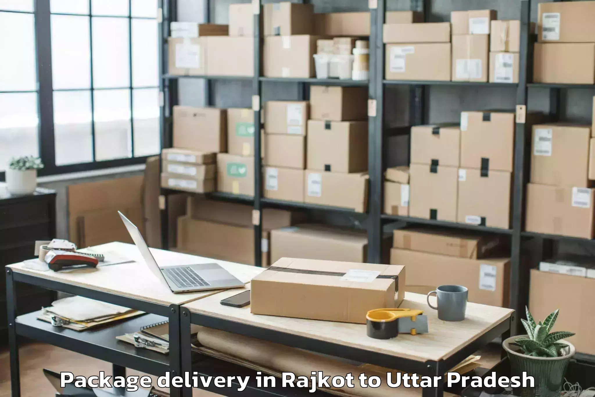 Leading Rajkot to Abhilashi University Bareilly Package Delivery Provider